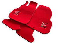 Floor Mats for Nissan GT-R - Tailored Red Carpets Set with GTR Emblem | AutoWin