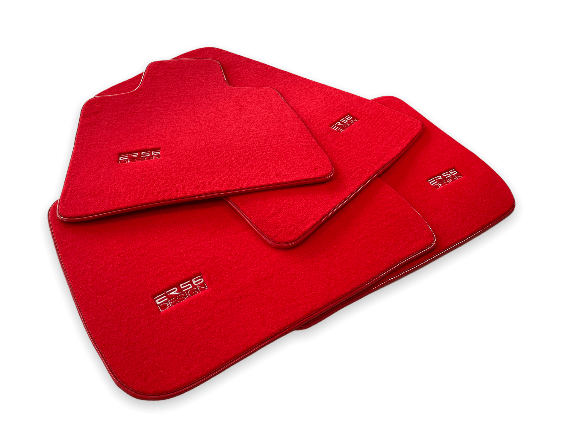 Floor Mats For Rolls Royce Ghost Series II (2021-2024) Red ER56 Design - AutoWin
