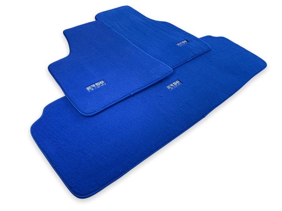 Floor Mats For Tesla Model 3 Blue Tailored Carpets ER56 Design - AutoWin