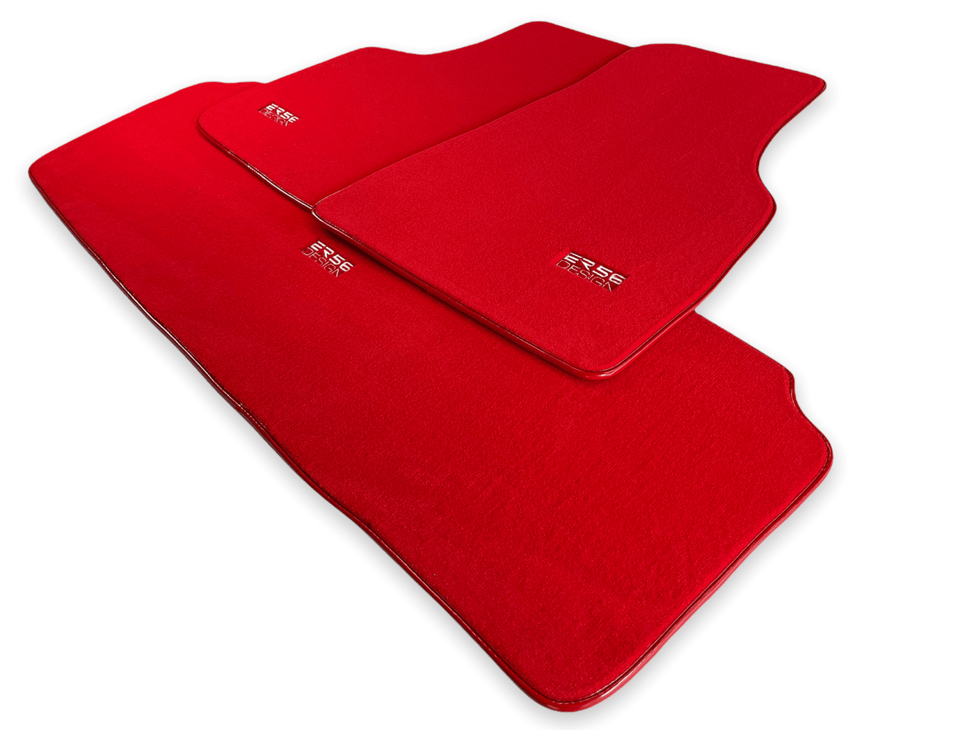 Floor Mats For Tesla Model 3 Red Tailored Carpets ER56 Design - AutoWin
