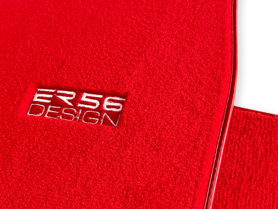 Floor Mats For Tesla Model 3 Red Tailored Carpets ER56 Design - AutoWin