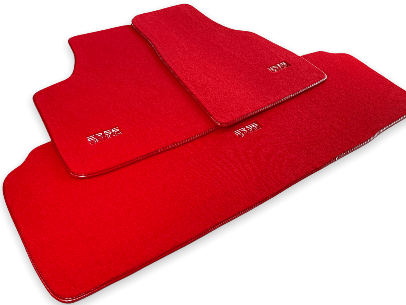 Floor Mats For Tesla Model S Red Tailored Carpets ER56 Design - AutoWin