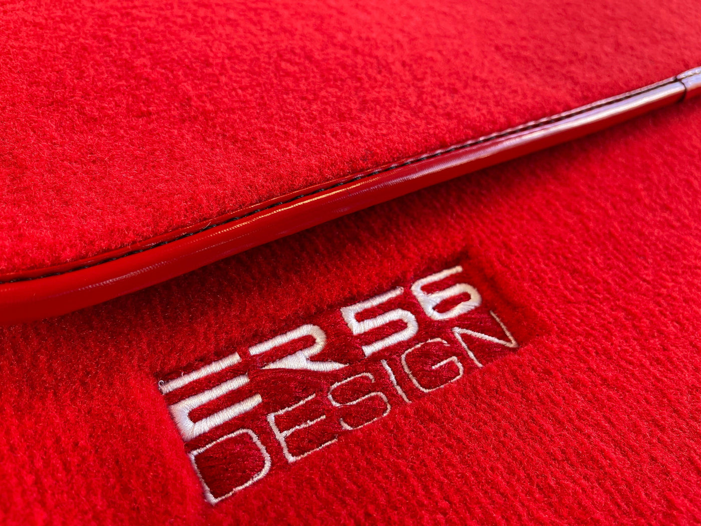 Floor Mats For Tesla Model Y Red Tailored Carpets ER56 Design - AutoWin