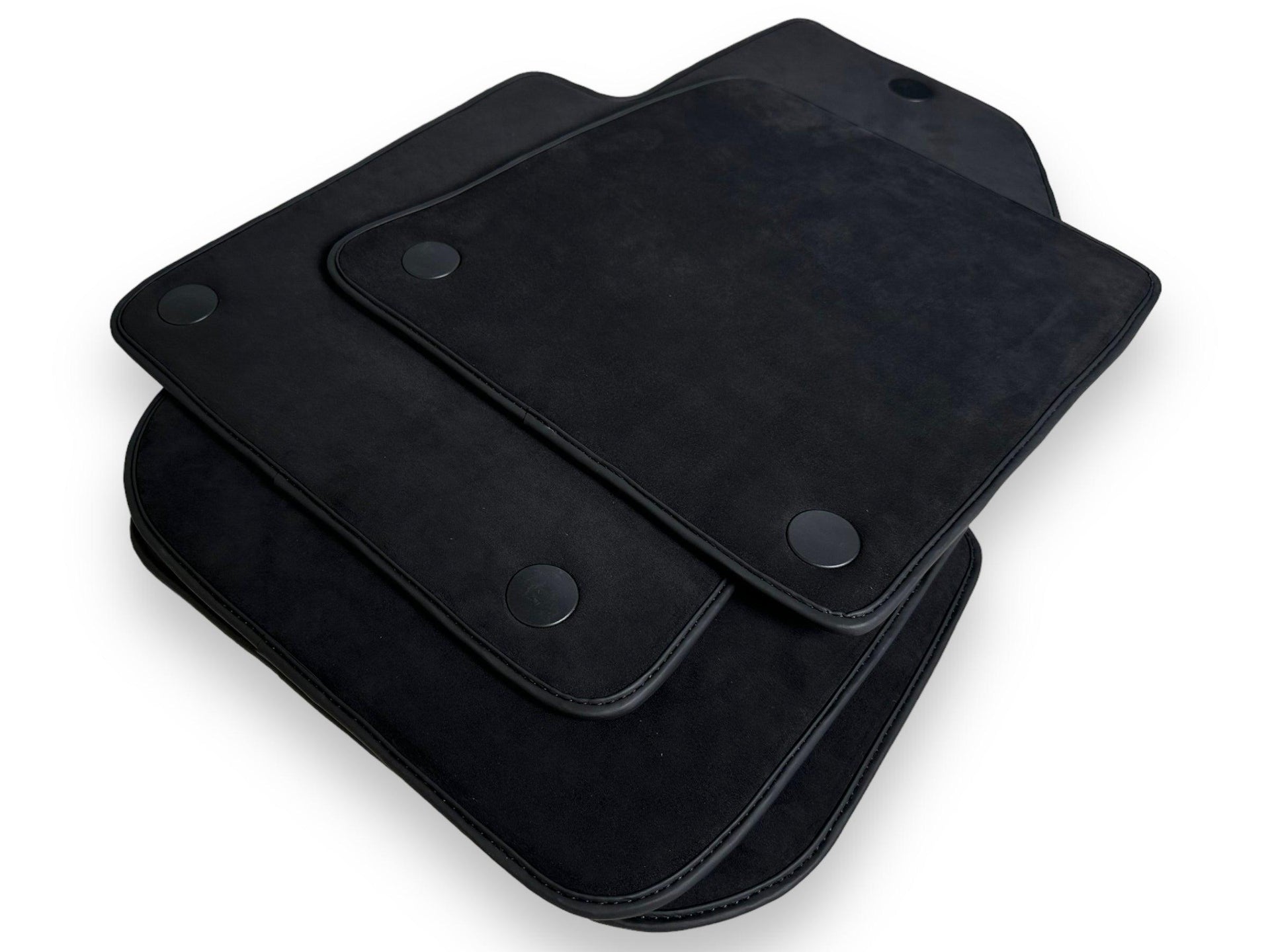 Genuine Alcantara Floor Mats for Ferrari 599 Coupe 2006-2012 Black ER56 Design - AutoWin