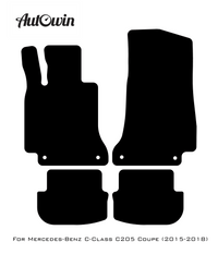 Gray Floor Mats For Mercedes Benz C-Class C205 Coupe (2015-2018) | Limited Edition - AutoWin
