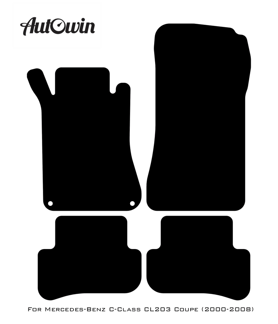 Gray Floor Mats For Mercedes Benz C-Class CL203 Coupe (2000-2008) | Limited Edition - AutoWin