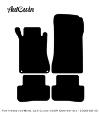 Gray Floor Mats For Mercedes Benz CLK-Class A209 Convertible (2003-2010) | Limited Edition - AutoWin
