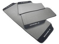 Gray Floor Mats For Tesla Model S With Alcantara Leather - AutoWin