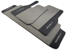 Gray Floor Mats For Tesla Model Y With Alcantara Leather - AutoWin