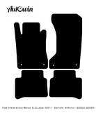 Gray Luxury Floor Mats For Mercedes Benz E-Class S211 Estate 4Matic (2003-2009) | ER56 Design - AutoWin