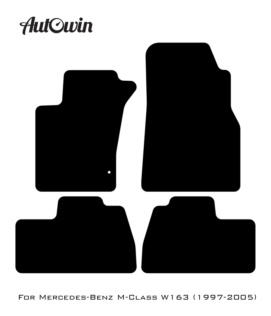 Gray Luxury Floor Mats For Mercedes Benz M-Class W163 (1997-2005) | ER56 Design - AutoWin