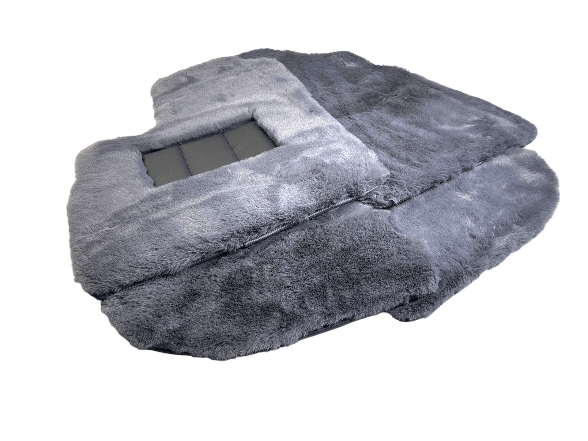 Gray Sheepskin Floor Mats For Bentley Continental GT (2003–2017) Er56 Design - AutoWin