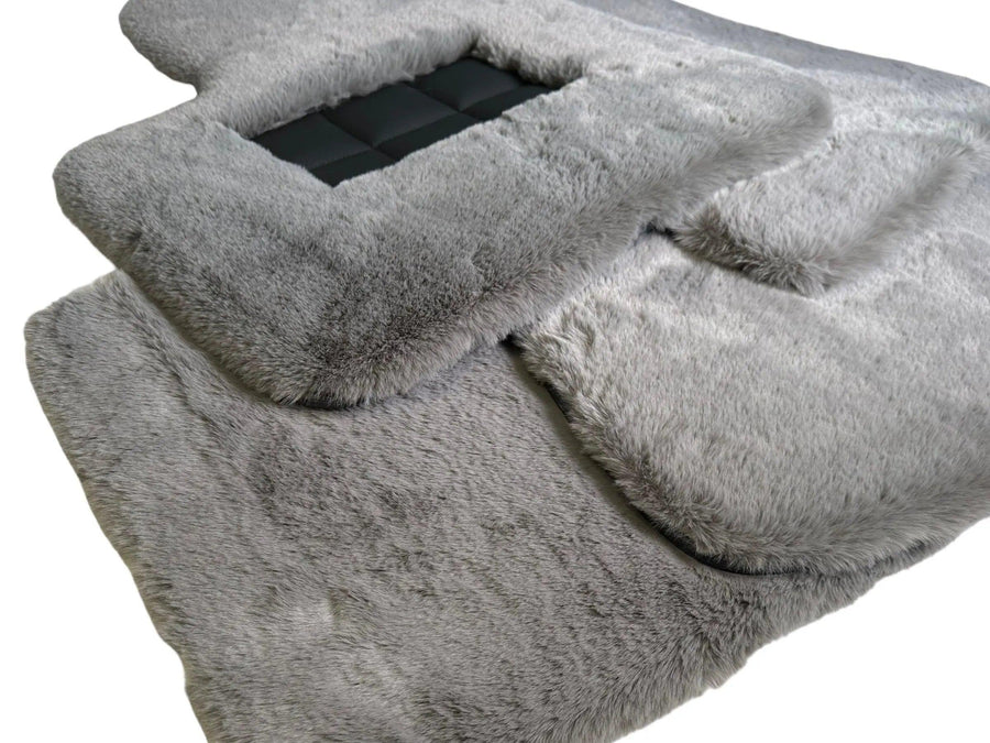 Gray Sheepskin Floor Mats For Bentley Mulsanne (2010-2020) Er56 Design Brand - AutoWin