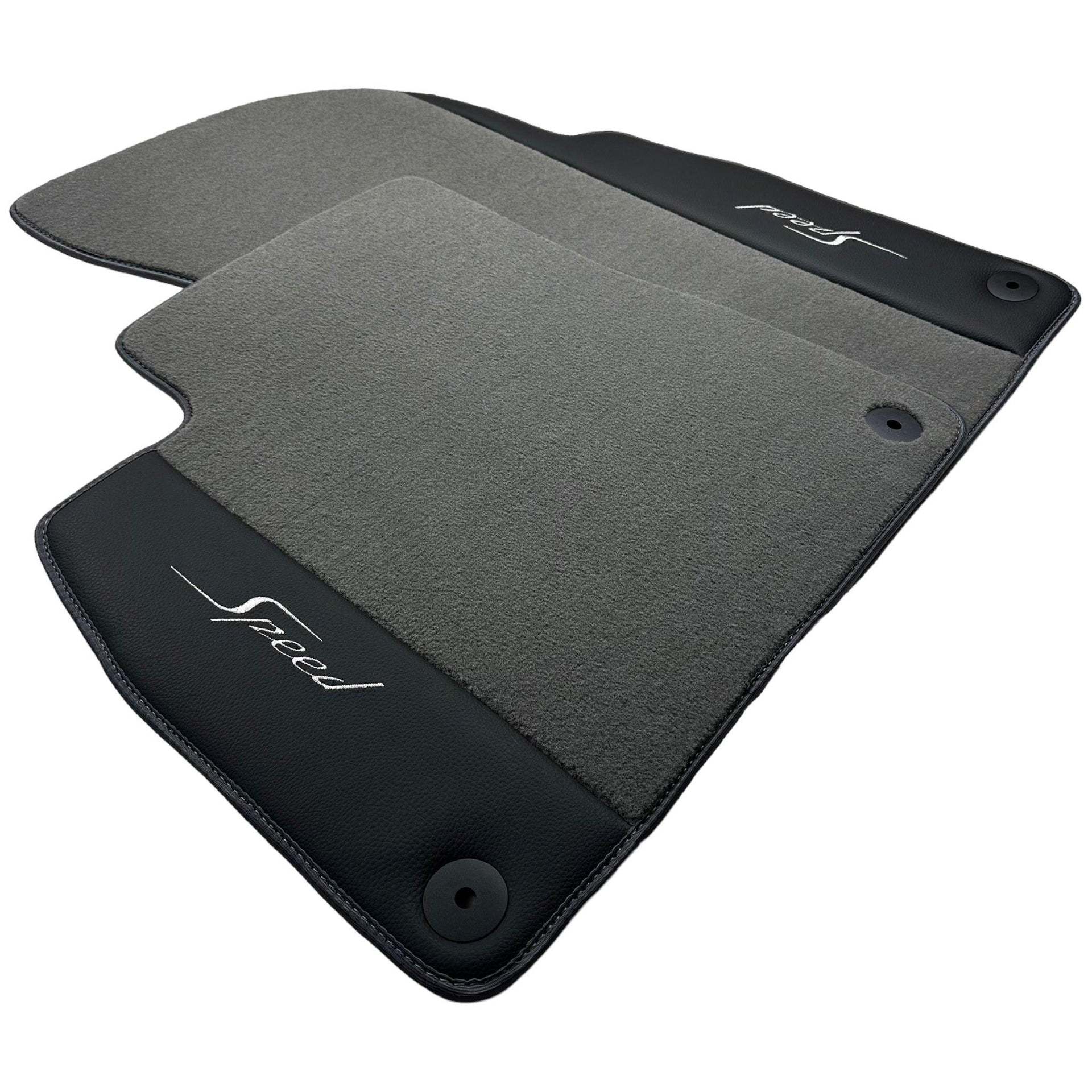 Grey Floor Mats For Bentley Mulsanne (2010-2020) with Leather - AutoWin