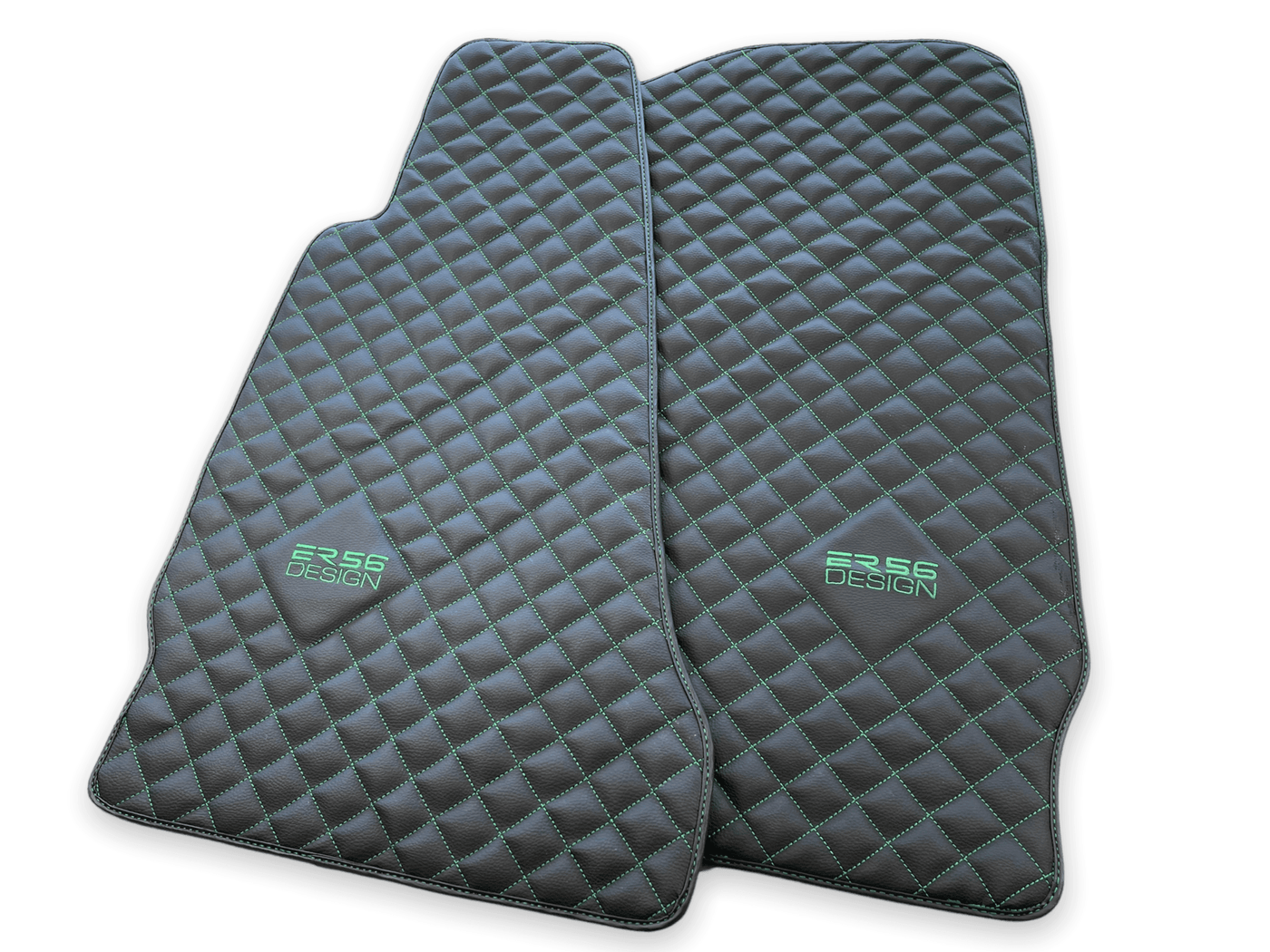 Leather Floor Mats For Aston Martin DB9 (2004-2016) ER56 Design - AutoWin