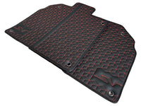 Leather Floor Mats for Lamborghini Aventador SV | Red Stitching - AutoWin