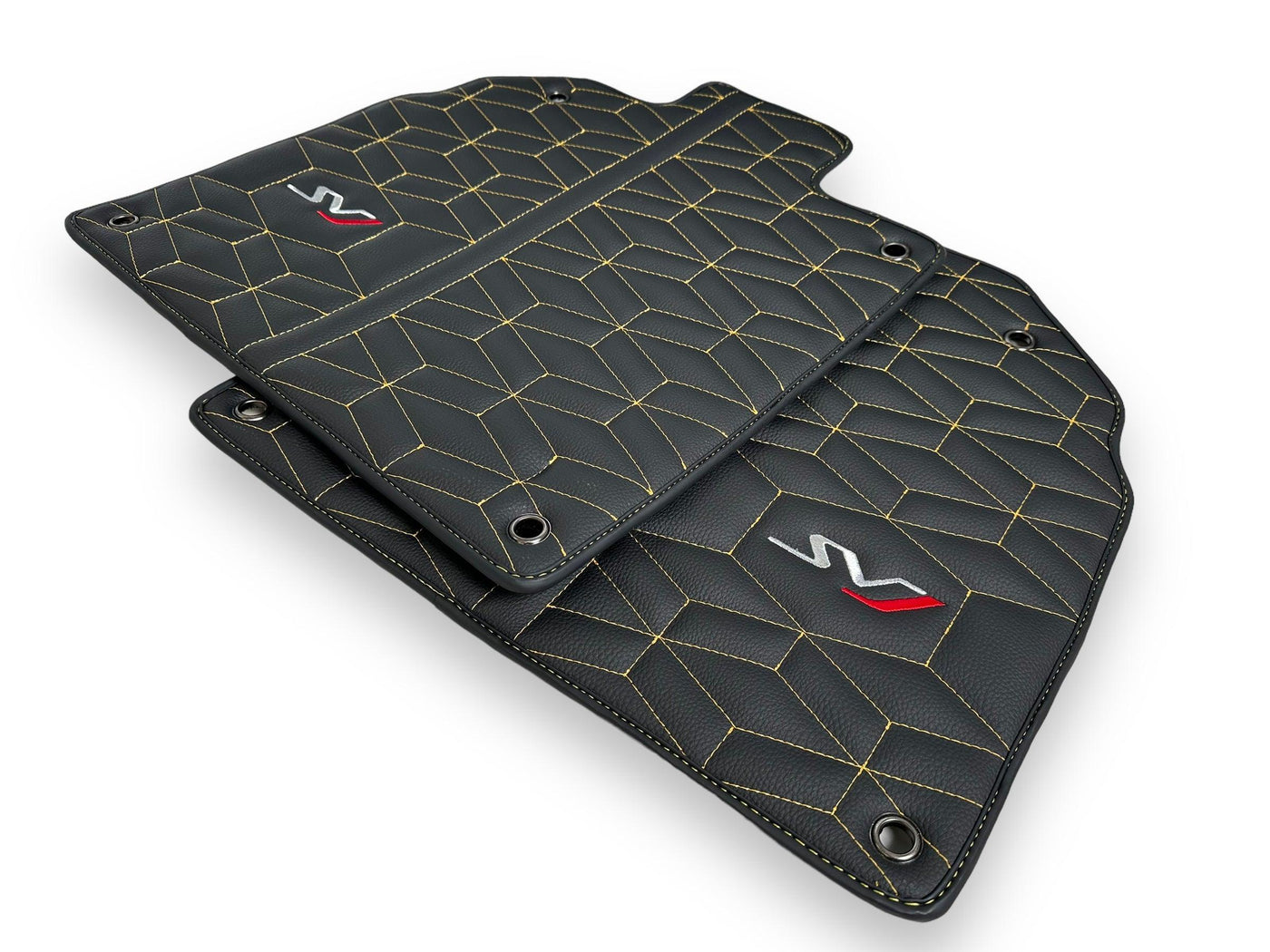 Leather Floor Mats for Lamborghini Aventador SVJ Limited Edition - AutoWin