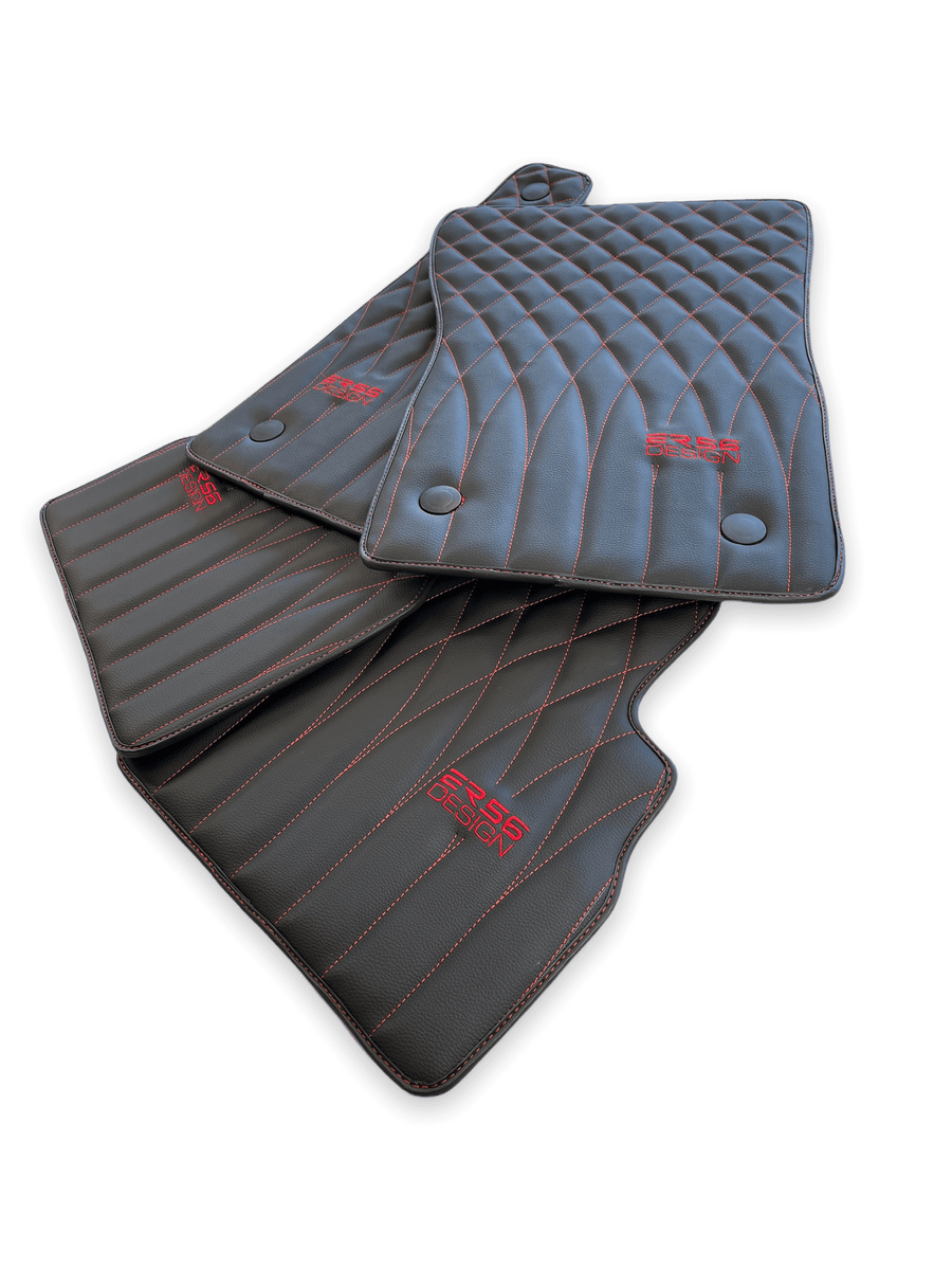 Leather Floor Mats For Mercedes-Benz G Class 1990–2018 W463 ER56 Design - AutoWin