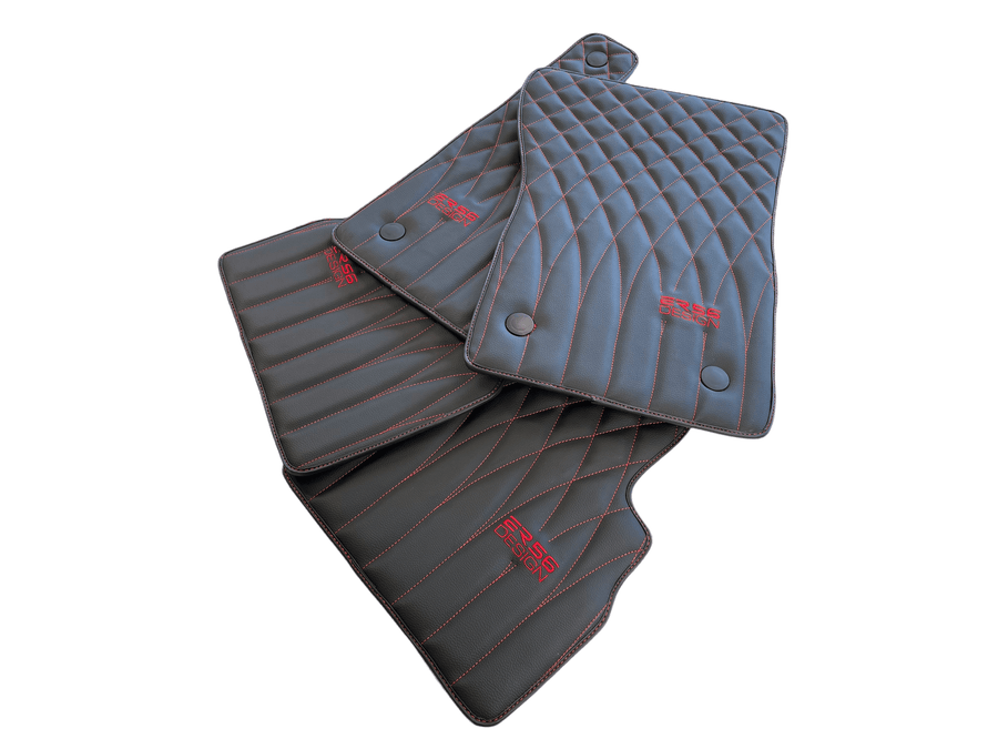 Leather Floor Mats For Mercedes-Benz G Class 1990–2018 W463 ER56 Design - AutoWin