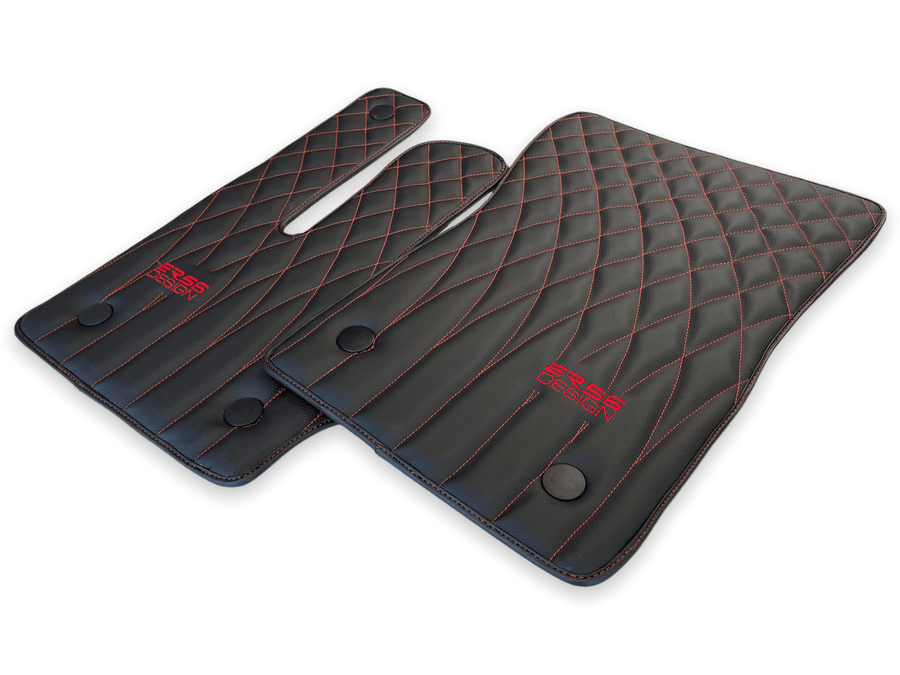 Leather Floor Mats For Mercedes-Benz G Class 1990–2018 W463 ER56 Design - AutoWin
