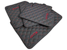 Leather Floor Mats for Porsche Cayenne GTS 2018-2023 Red Sewing - AutoWin