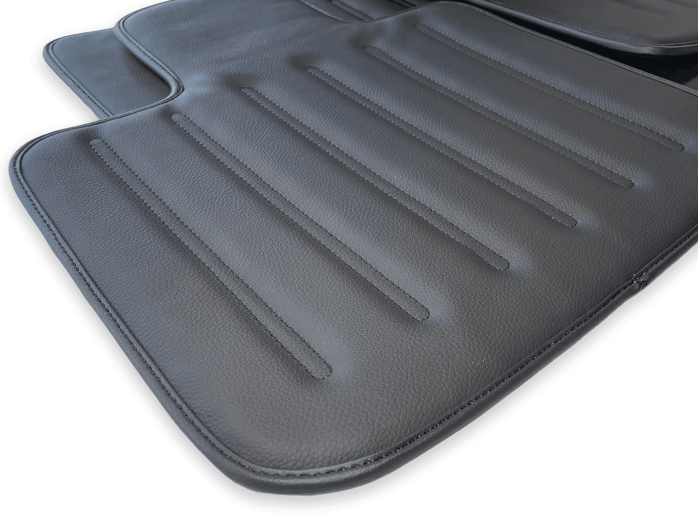 Leather Floor Mats For Rolls Royce Black Badge Ghost Series II (2021-2024) Black - AutoWin