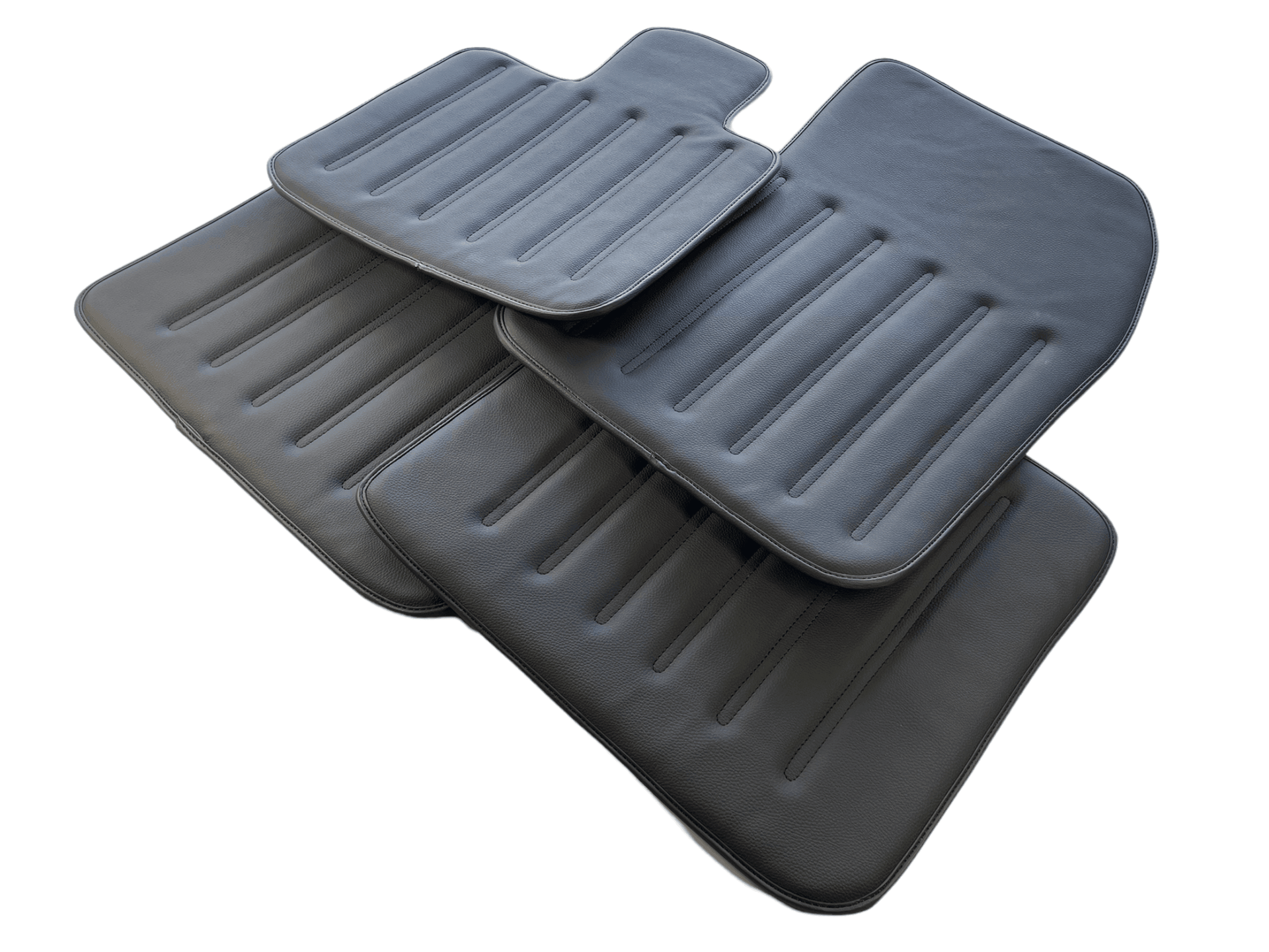 Leather Floor Mats For Rolls Royce Shadow 1965-1977 Black - AutoWin