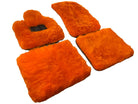 Orange Sheepskin Floor Mats For Bentley Flying Spur (2013-2019) Er56 Design Brand - AutoWin