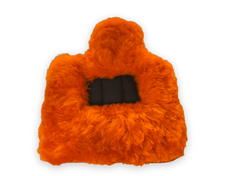 Orange Sheepskin Floor Mats For Rolls Royce Ghost Series II (2021-2024) ER56 Design Brand - AutoWin