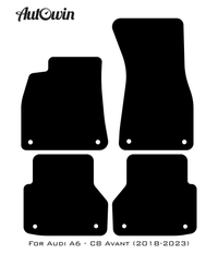 Red Floor Mats for A6 - C8 Avant (2018-2023) | ER56 Design - AutoWin