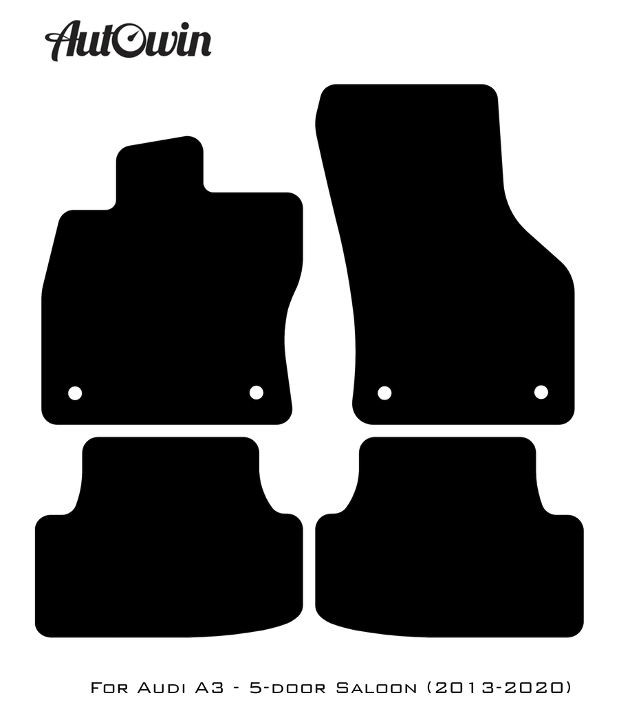 Red Floor Mats for Audi A3 - 5-door Sedan (2013-2020) | ER56 Design - AutoWin