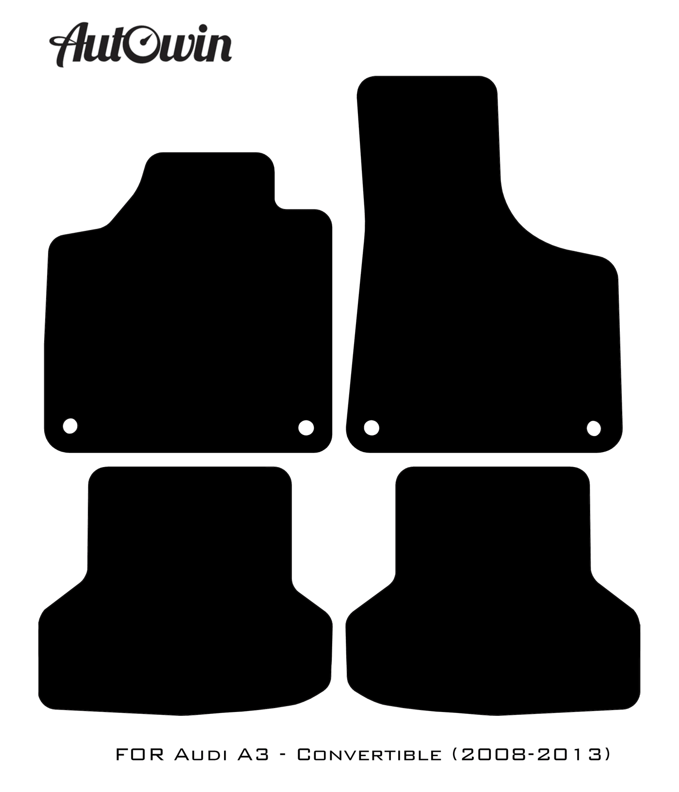 Red Floor Mats for Audi A3 - Convertible (2008-2013) | ER56 Design - AutoWin