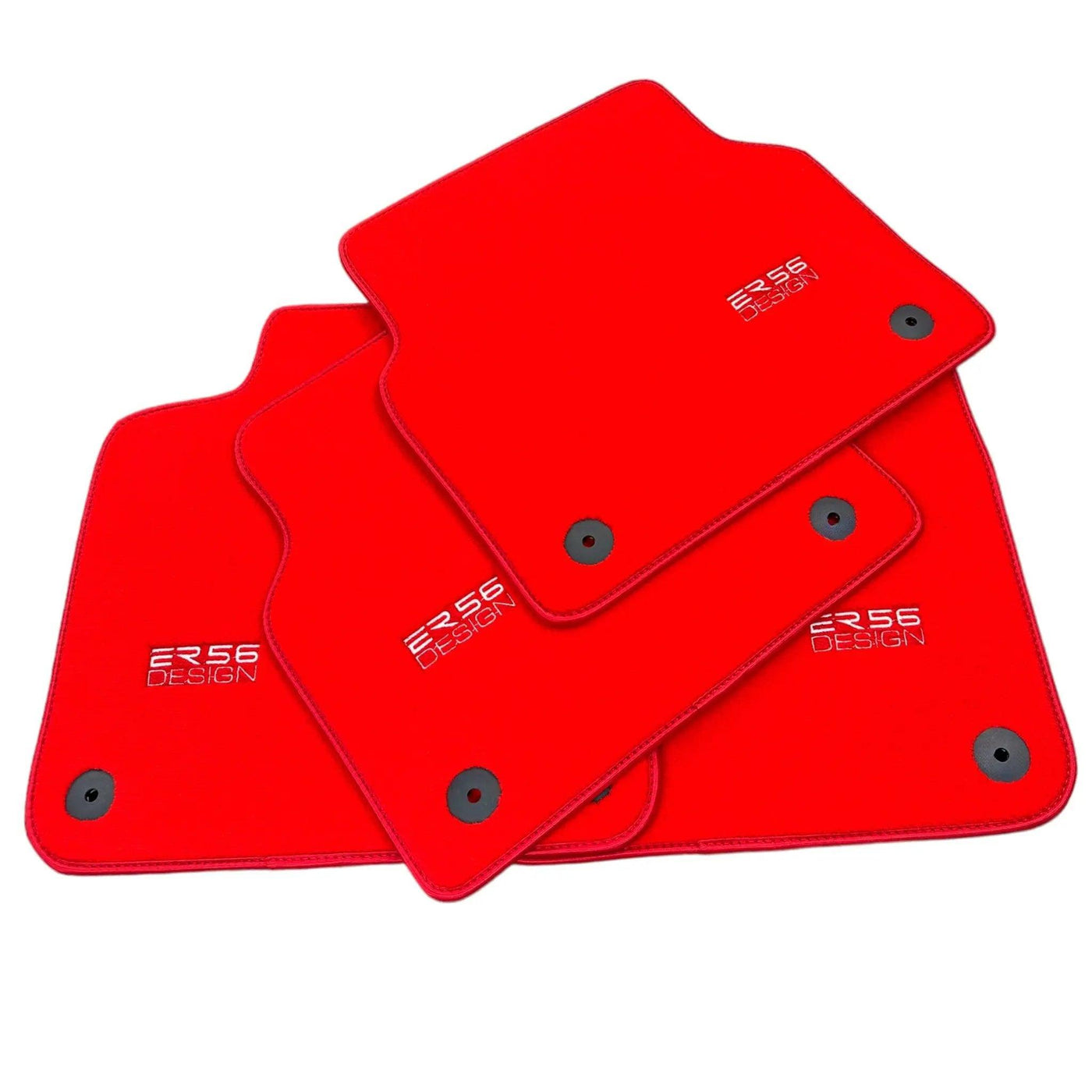 Red Floor Mats for Audi A4 - B5 Facelift Sedan (1999-2001) | ER56 Design - AutoWin