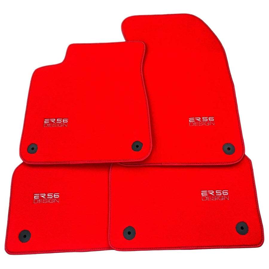 Red Floor Mats for Audi A4 - B6 Convertible (2002-2006) | ER56 Design - AutoWin