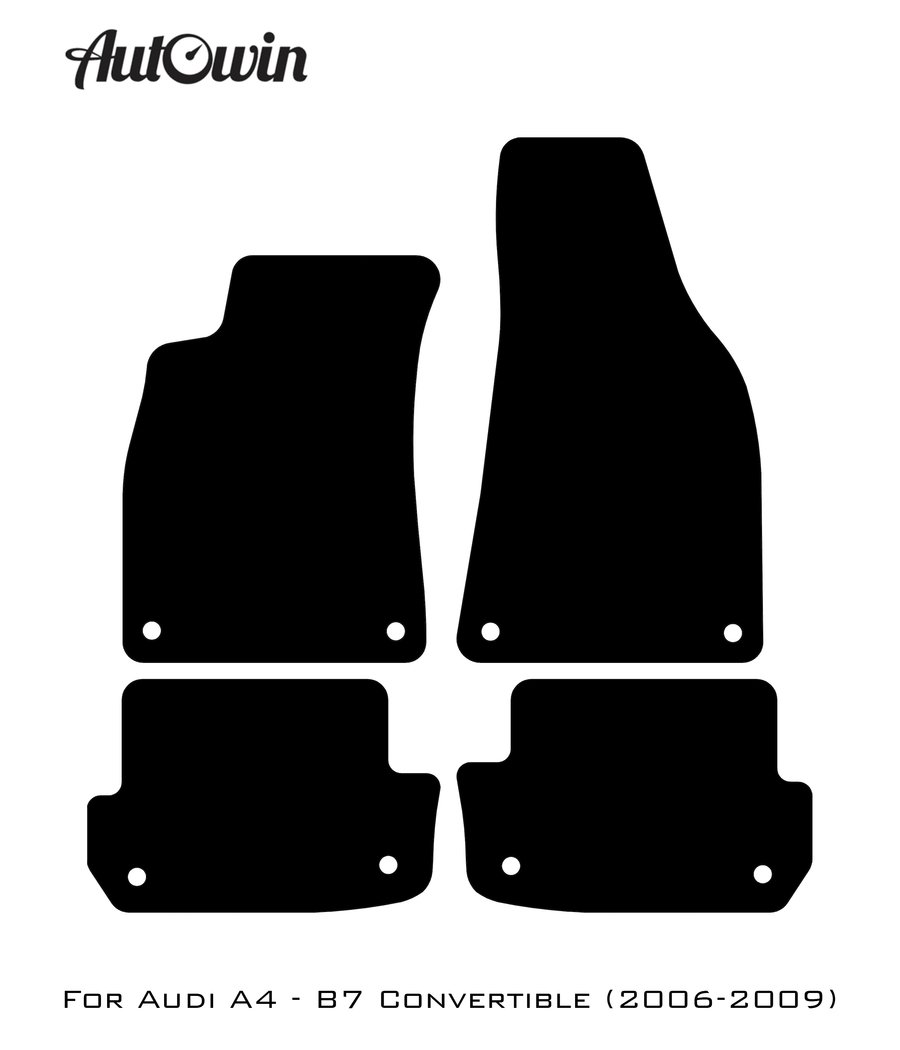 Red Floor Mats for Audi A4 - B7 Convertible (2006-2009) | ER56 Design - AutoWin