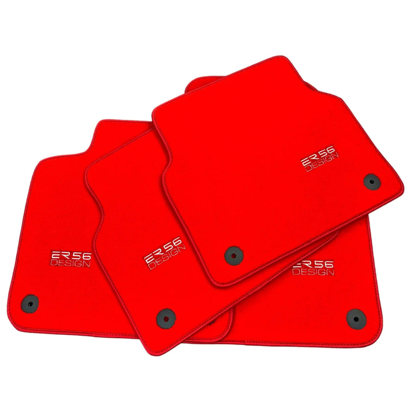 Red Floor Mats for Audi A4 - B9 Sedan (2019-2023) | ER56 Design - AutoWin