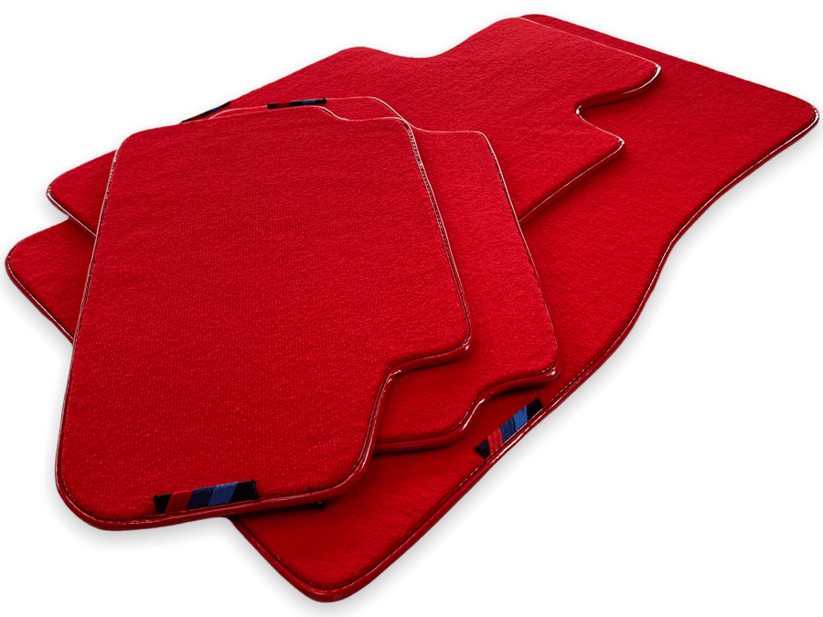 Red Floor Mats For BMW 1 Series F20 With M Package AutoWin Brand - AutoWin