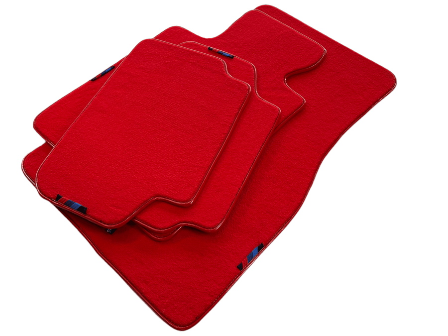 Red Floor Mats For BMW 3 Series G20 With M Package AutoWin Brand - AutoWin