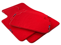 Red Floor Mats For BMW 7 Series G12 With M Package AutoWin Brand - AutoWin