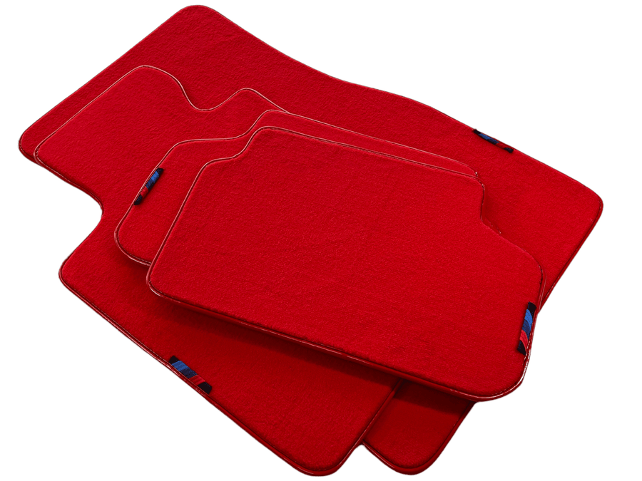 Red Floor Mats For BMW M2 Series F87 With M Package AutoWin Brand - AutoWin