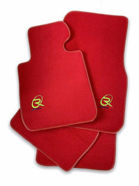 Red Floor Mats For BMW M3 E93 ROVBUT Brand Tailored Set Perfect Fit Green SNIP Collection - AutoWin