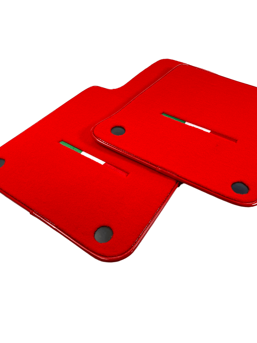 Red Floor Mats For Ferrari 599 Coupe 2006-2012 Italian Edition - AutoWin