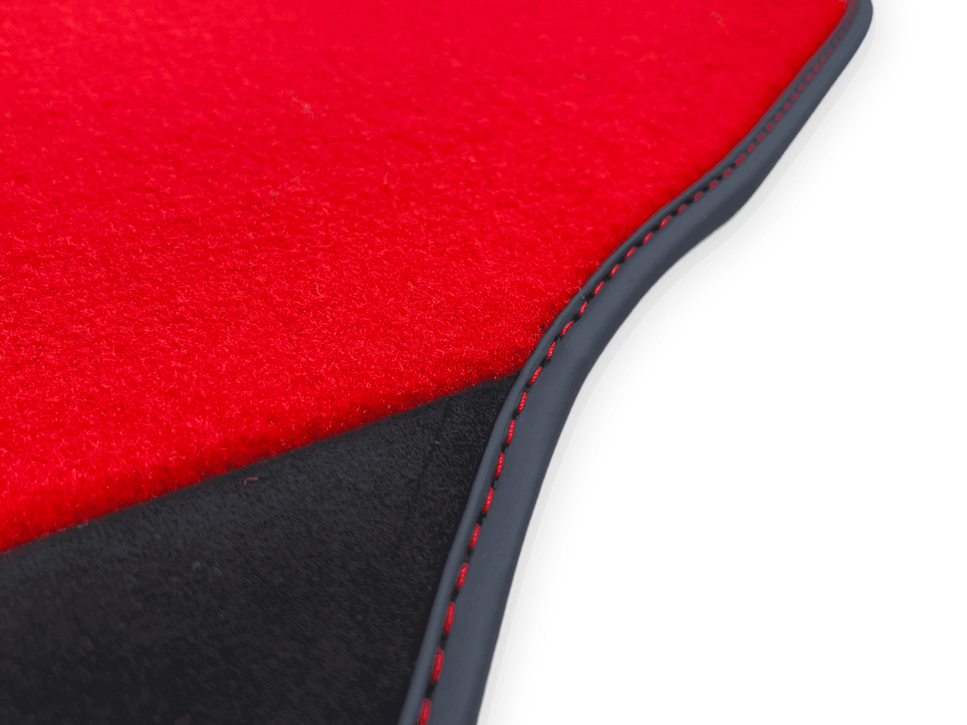 Red Floor Mats For Ferrari F430 2004-2009 With Alcantara Leather - AutoWin