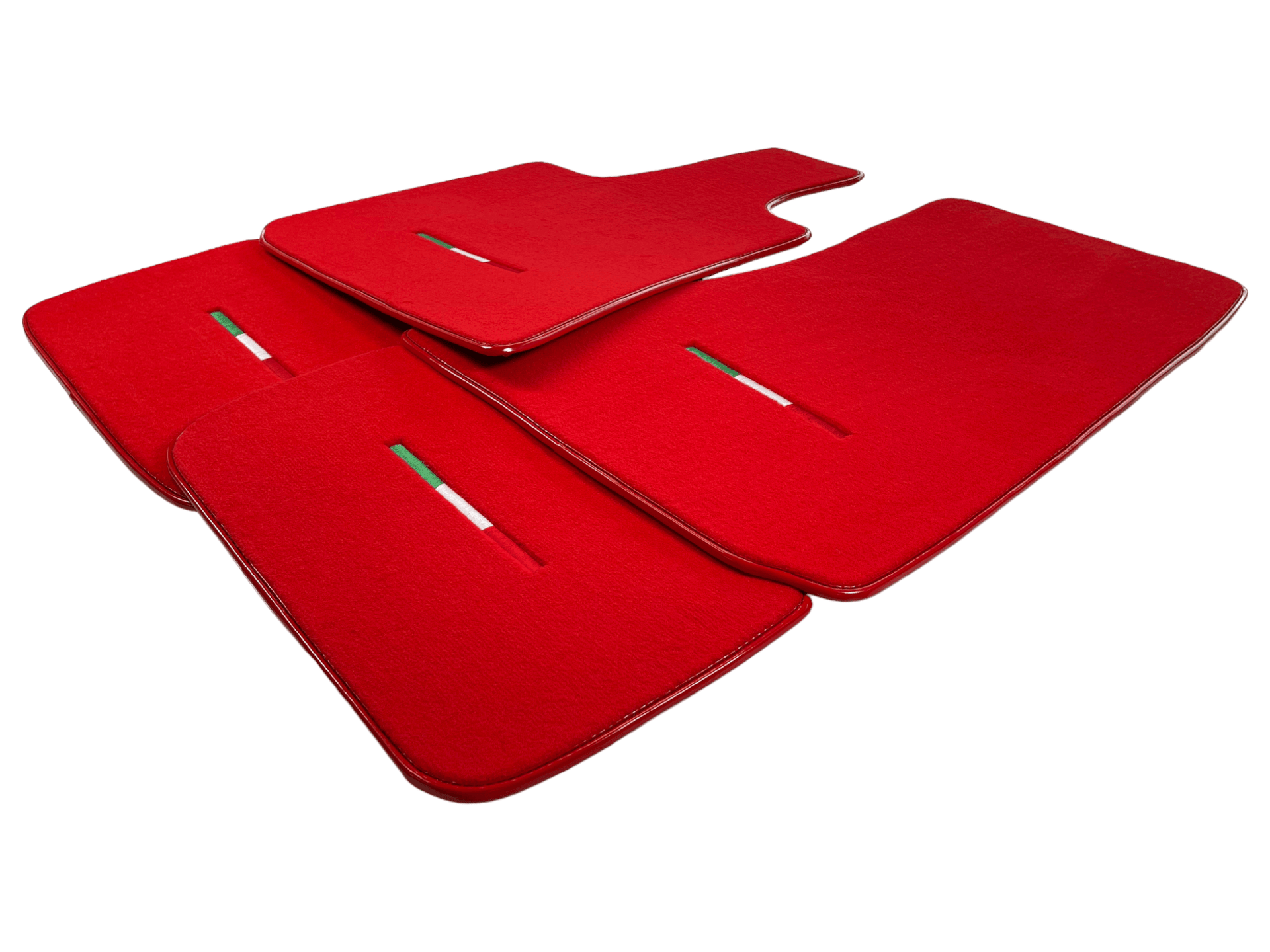 Red Floor Mats For Maserati Ghibli 2013-2022 Italy Edition - AutoWin
