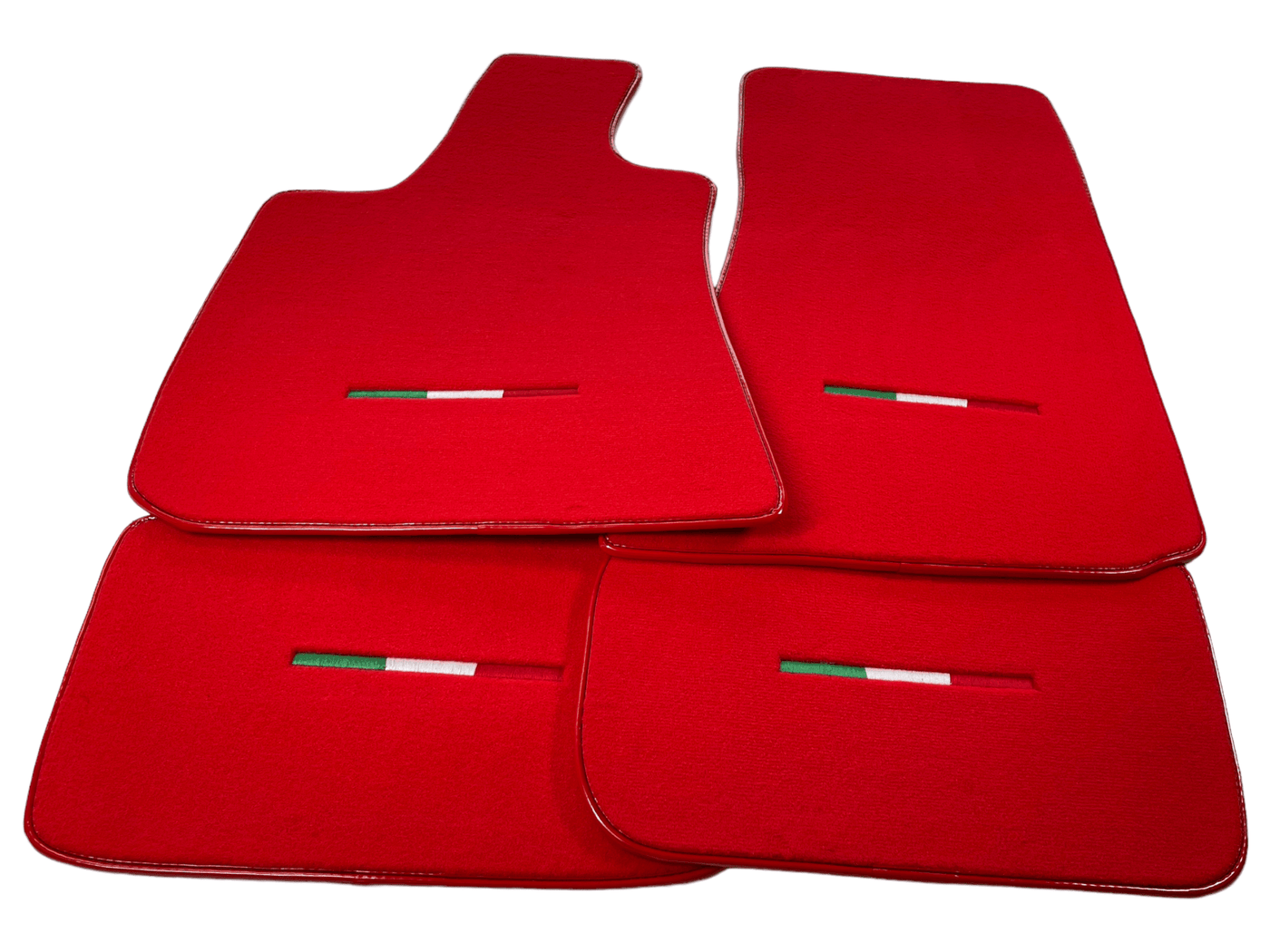 Red Floor Mats For Maserati Ghibli 2013-2022 Italy Edition - AutoWin