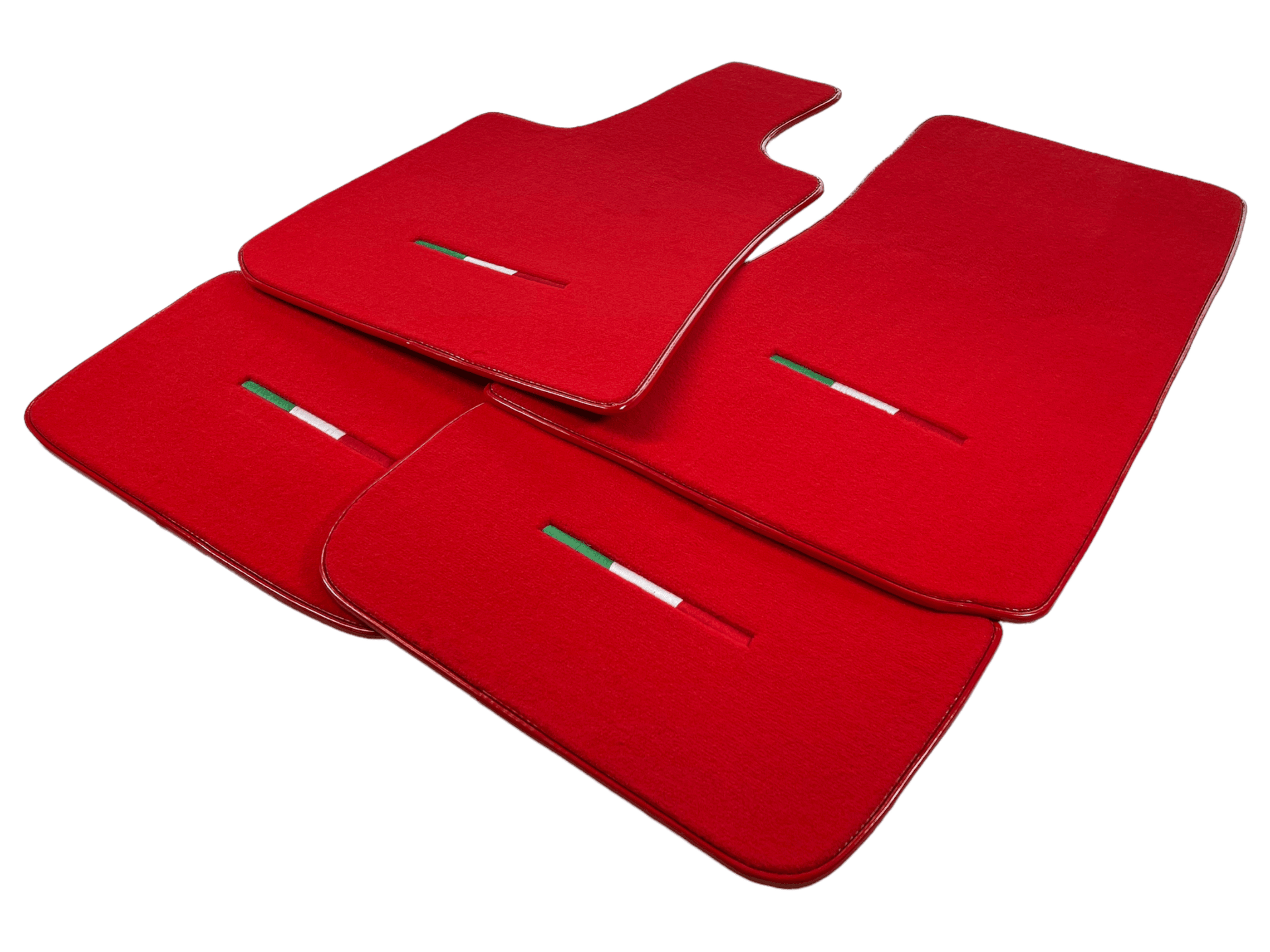 Red Floor Mats For Maserati Ghibli 2013-2022 Italy Edition - AutoWin