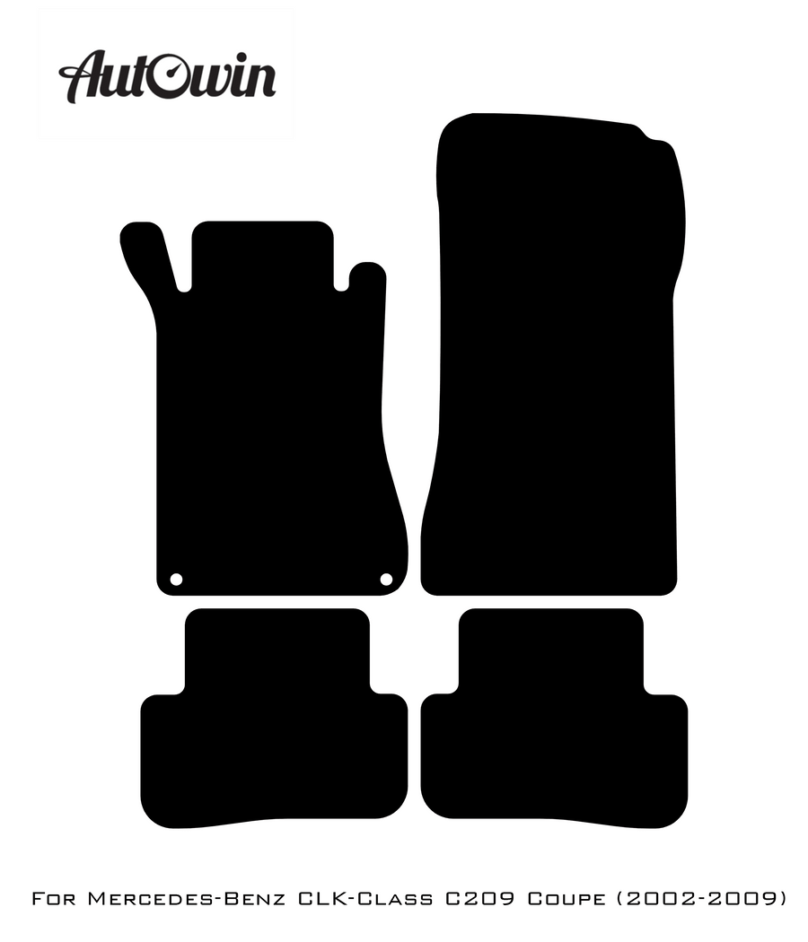 Red Floor Mats For Mercedes Benz CLK-Class C209 Coupe (2002-2009) | Limited Edition - AutoWin