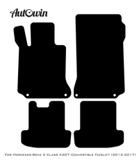 Red Floor Mats For Mercedes Benz E-Class A207 Convertible Facelift (2013-2017) | Limited Edition - AutoWin