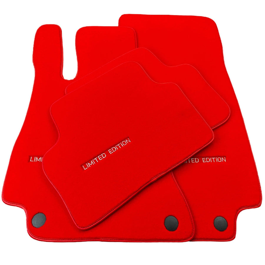 Red Floor Mats For Mercedes Benz E-Class W213 Sedan (2016-2020) Hybrid | Limited Edition - AutoWin