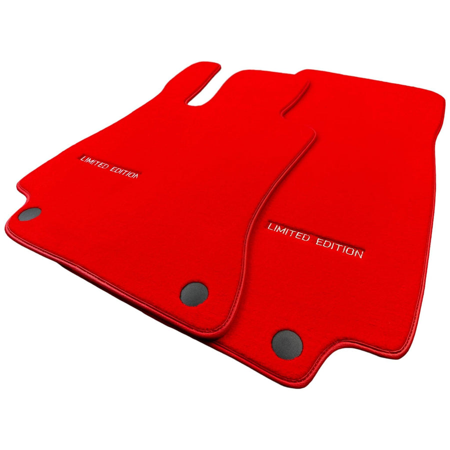 Red Floor Mats For Mercedes Benz E-Class W214 Sedan (2023-2024) Hybrid | Limited Edition - AutoWin
